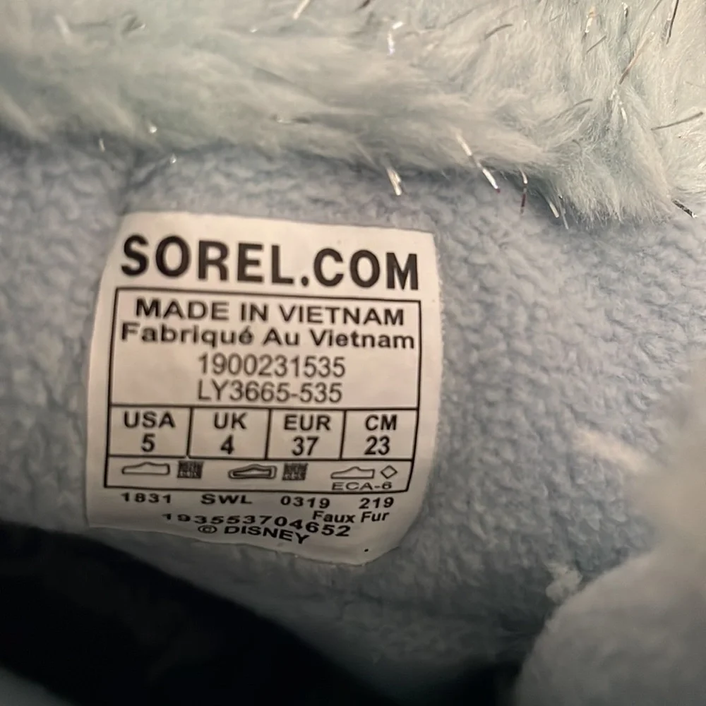 SOREL Disney Frozen Snow Boots Size 5
